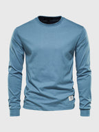 Long-sleeve cotton t-shirt - versatile men's casual wear