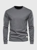 Long-sleeve cotton t-shirt - versatile men's casual wear