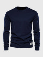 Long-sleeve cotton t-shirt - versatile men's casual wear