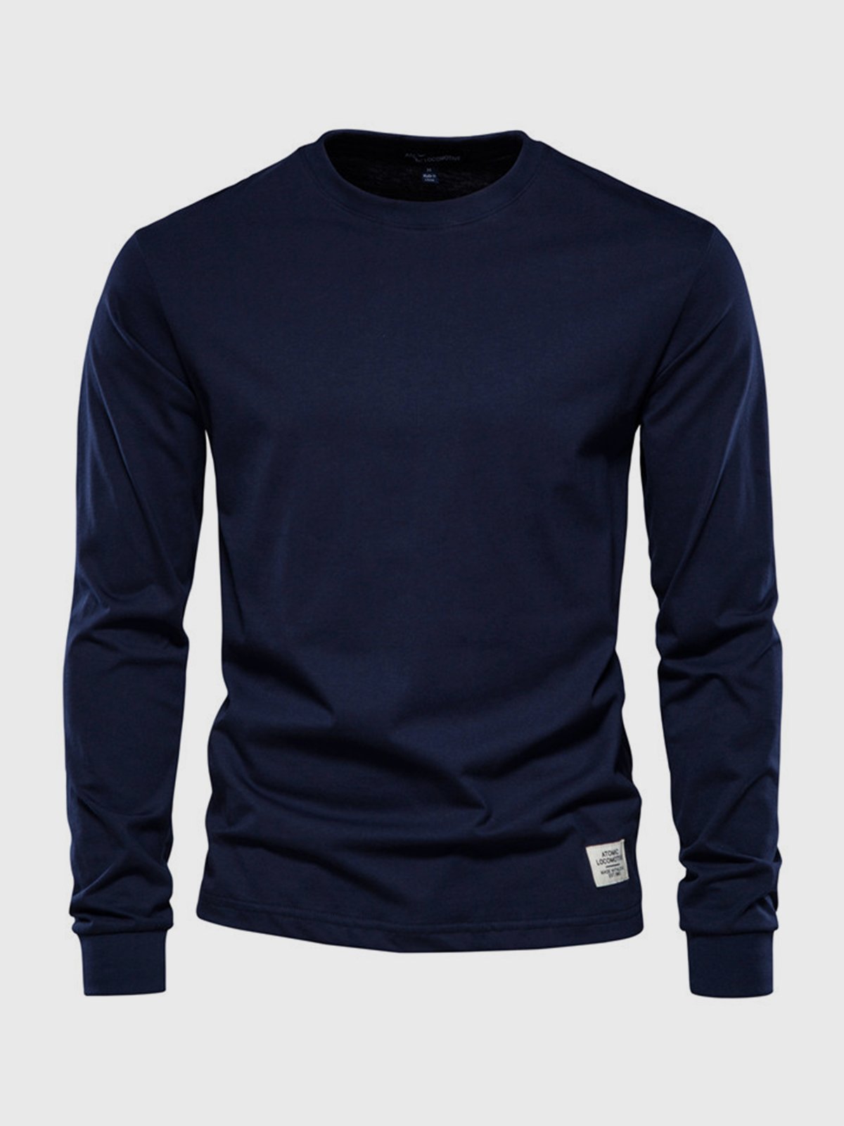 Long-sleeve cotton t-shirt - versatile men's casual wear