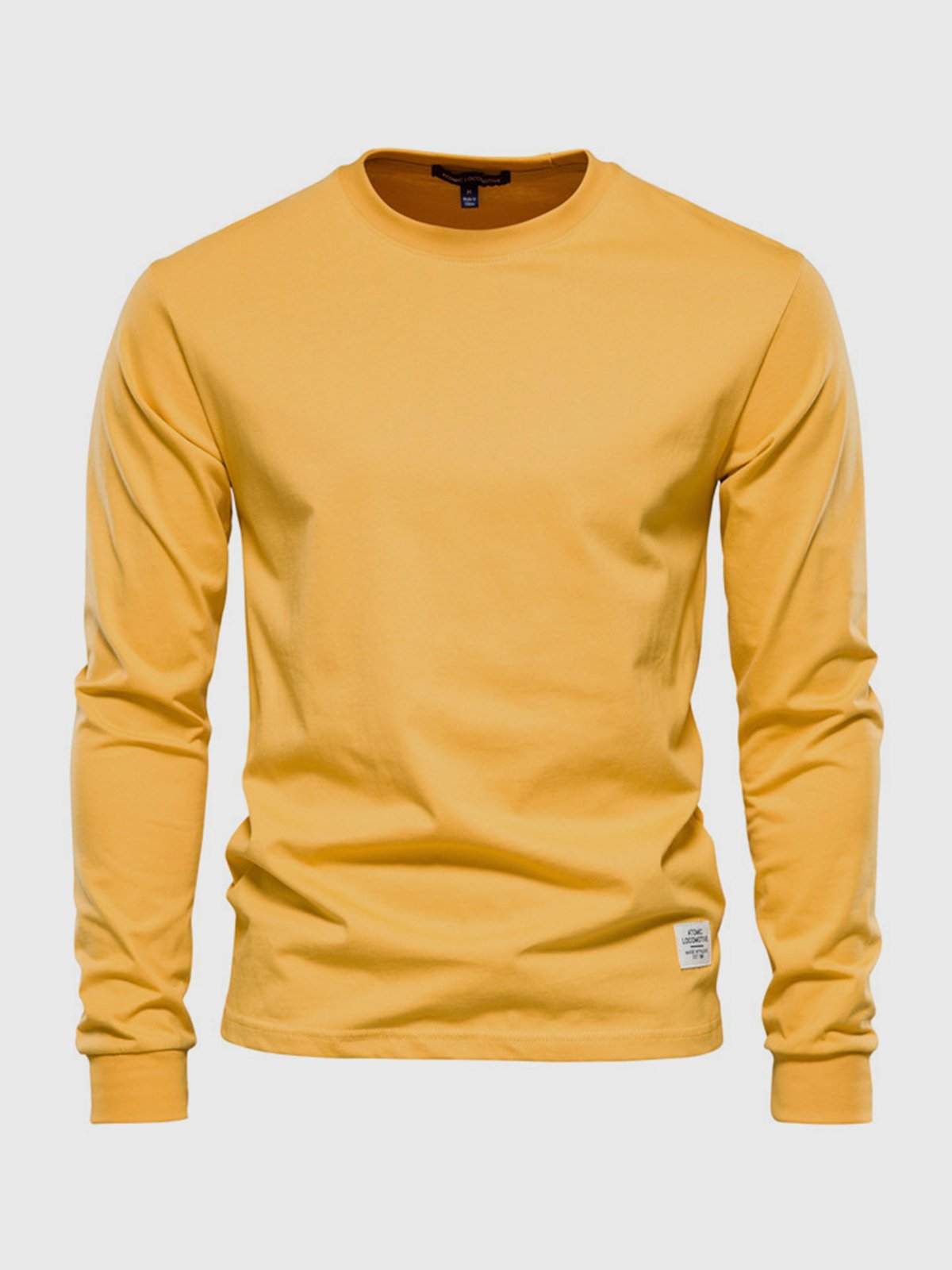 Long-sleeve cotton t-shirt - versatile men's casual wear