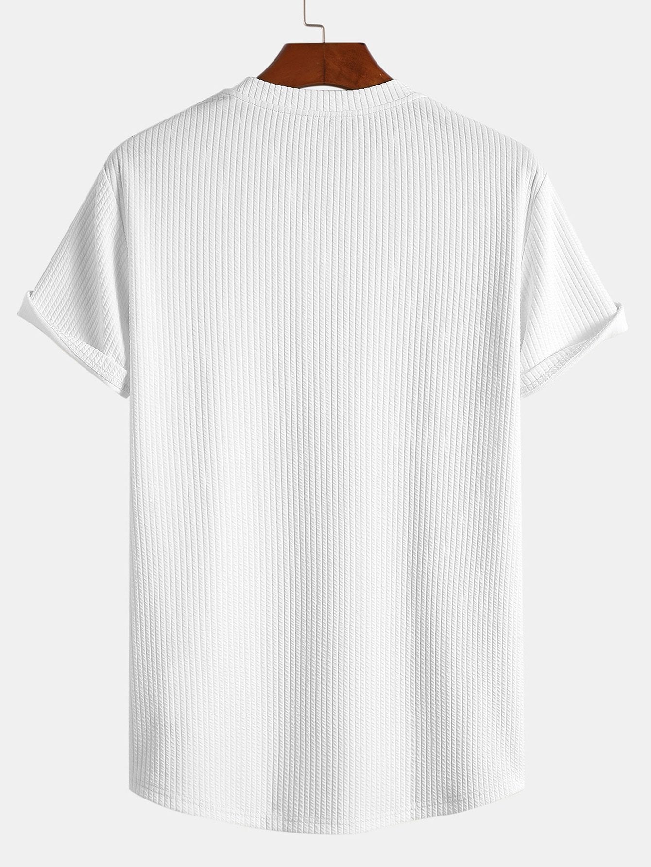 Men's muscle-fit ribbed t-shirt - lightweight casual wear for everyday style