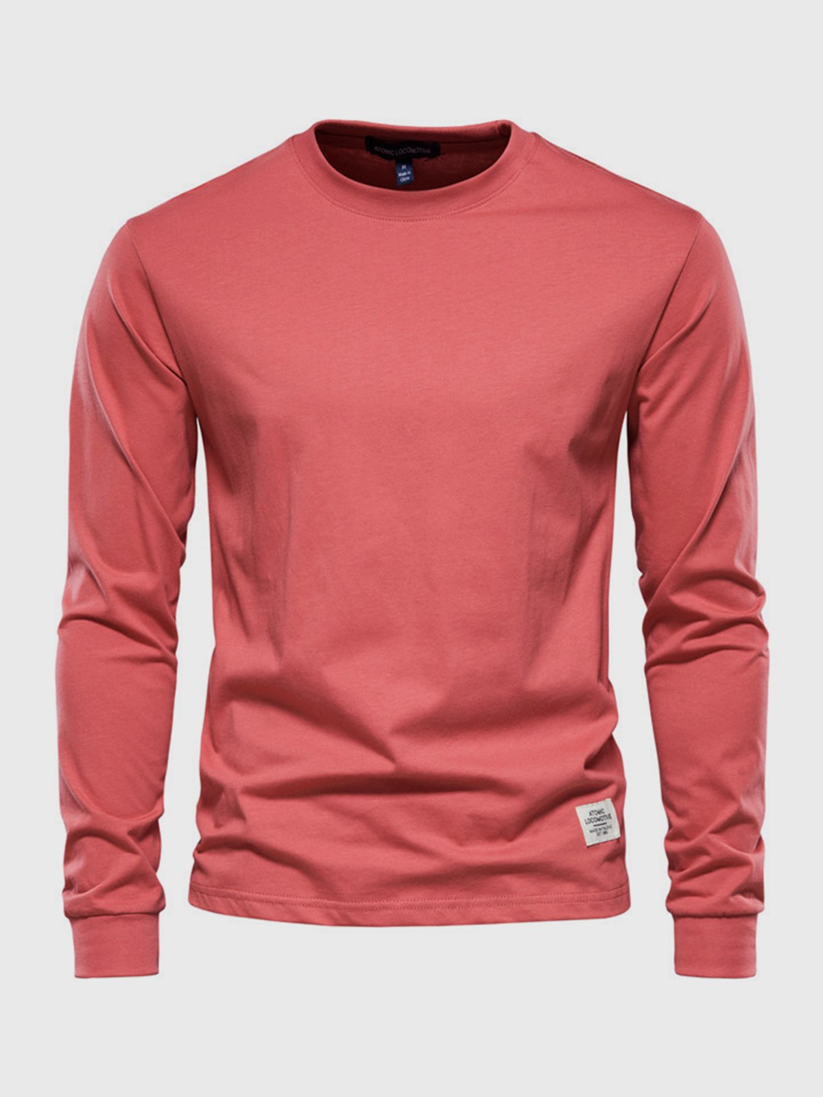 Long-sleeve cotton t-shirt - versatile men's casual wear
