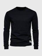 Long-sleeve cotton t-shirt - versatile men's casual wear