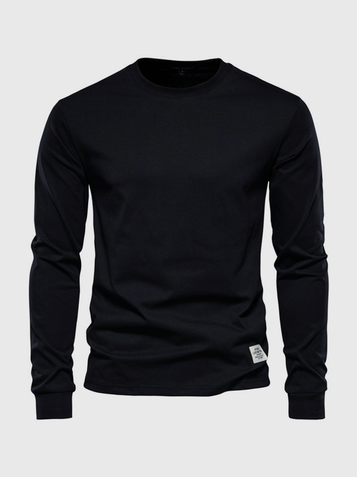 Long-sleeve cotton t-shirt - versatile men's casual wear