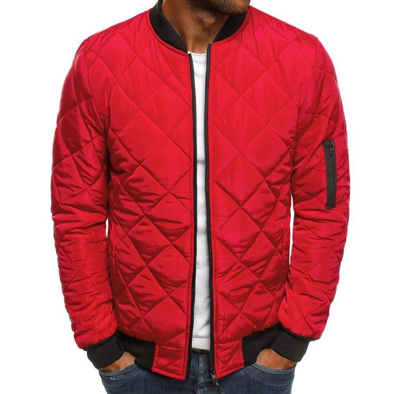 Men's quilted high collar thermal jacket - sleek insulated outerwear for casual wear
