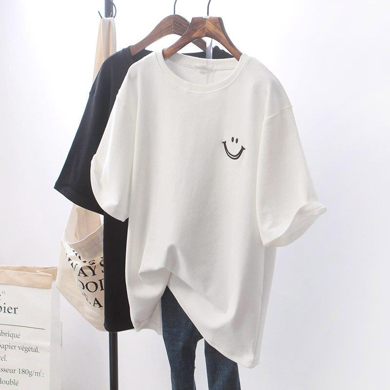 Men's t-shirt with smiley graphic - relaxed fit casual wear in black