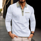 Men's long sleeve polo shirt lightweight top for casual wear - everyday essential for stylish comfort