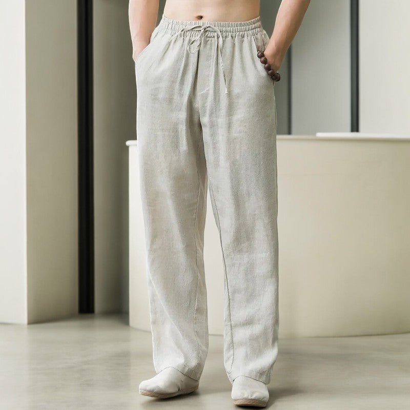 Men's linen trousers - lightweight casual attire for relaxed lounge wear