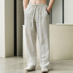 Men's linen trousers - lightweight casual attire for relaxed lounge wear