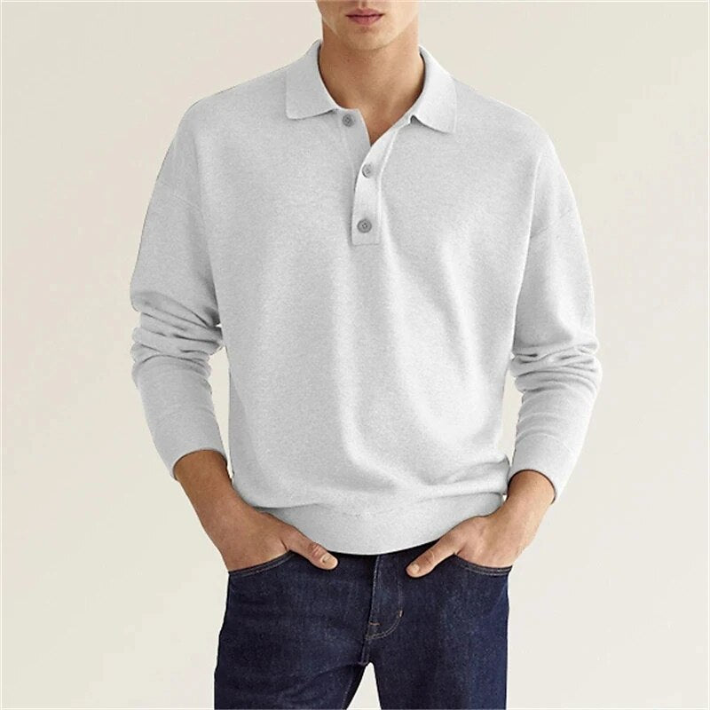 Long-sleeve polo shirt - refined men’s casual attire
