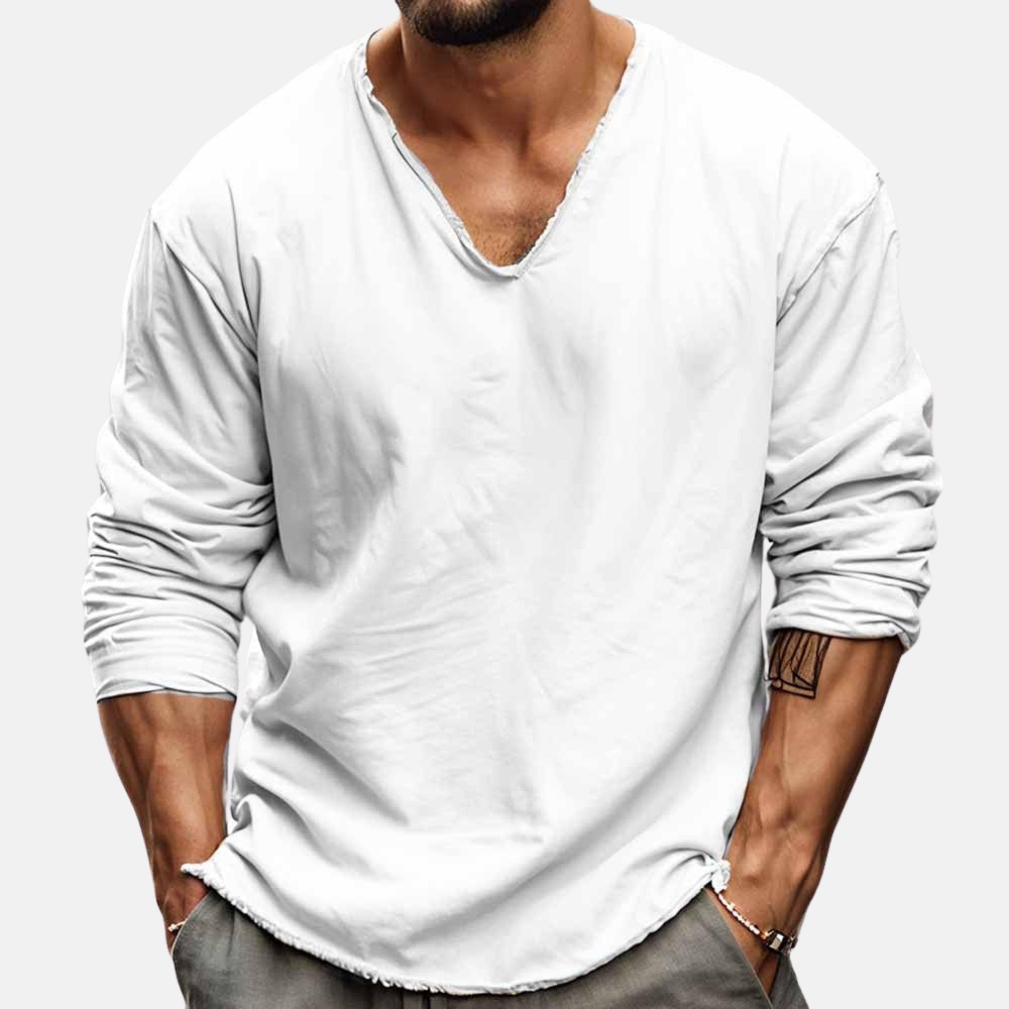 Long-sleeve casual shirt - versatile men’s everyday attire