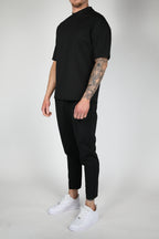 Men's slim fit sweatpants black jogging trousers - versatile relaxed weekend wear