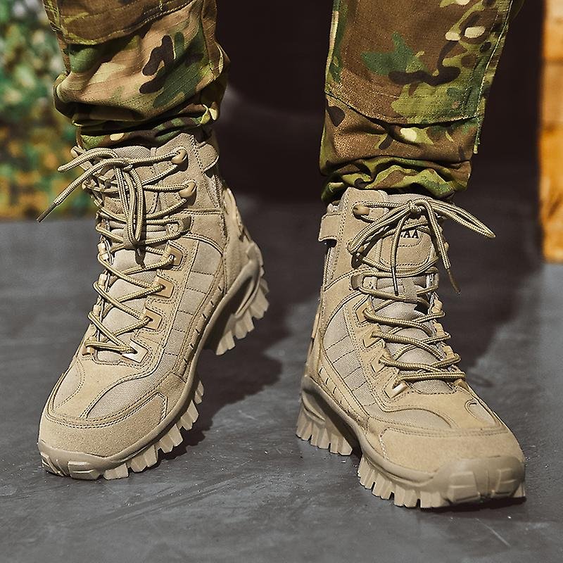 Men's tactical boots - rugged military-style outdoor footwear for hiking and adventures