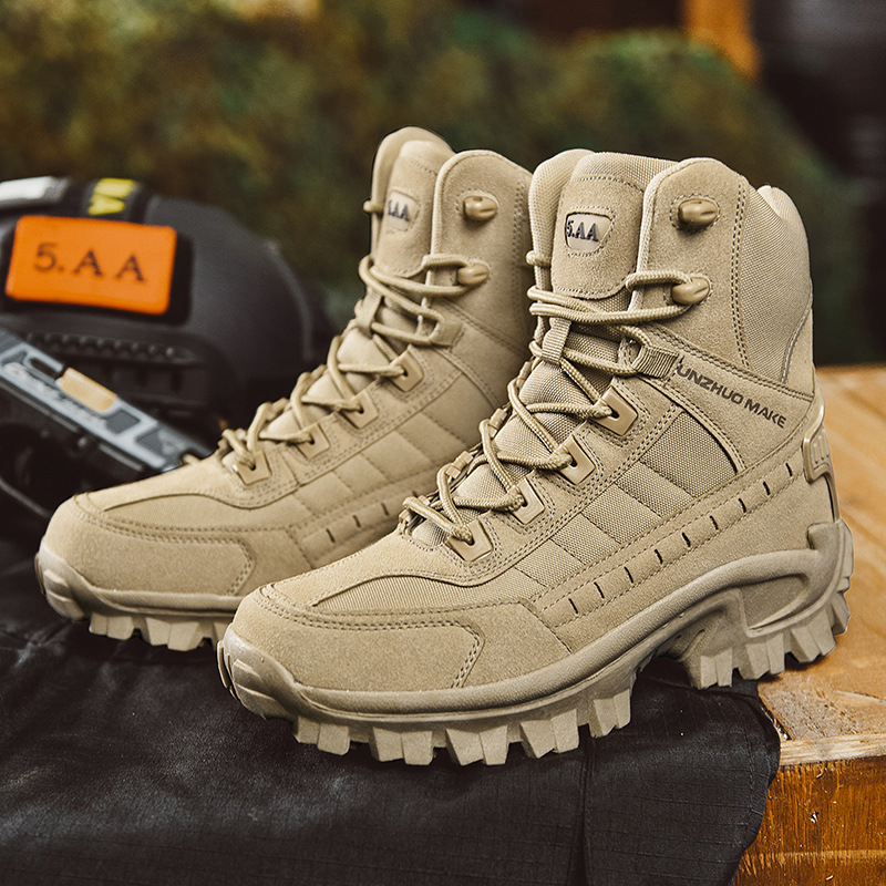 Men's tactical boots - rugged military-style outdoor footwear for hiking and adventures