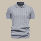 Merino wool polo shirt - elegant men’s short sleeve top