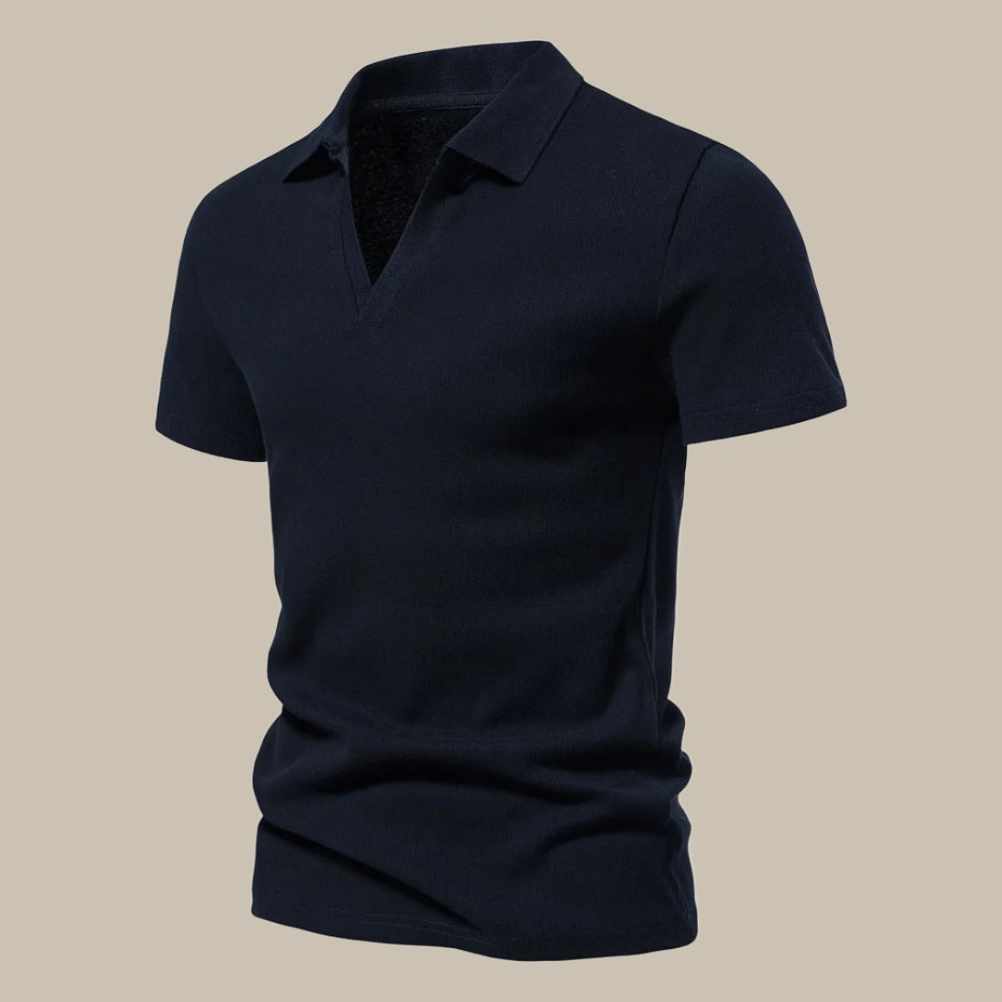 Men's v-neck polo shirt - versatile short sleeve casual attire for everyday wear