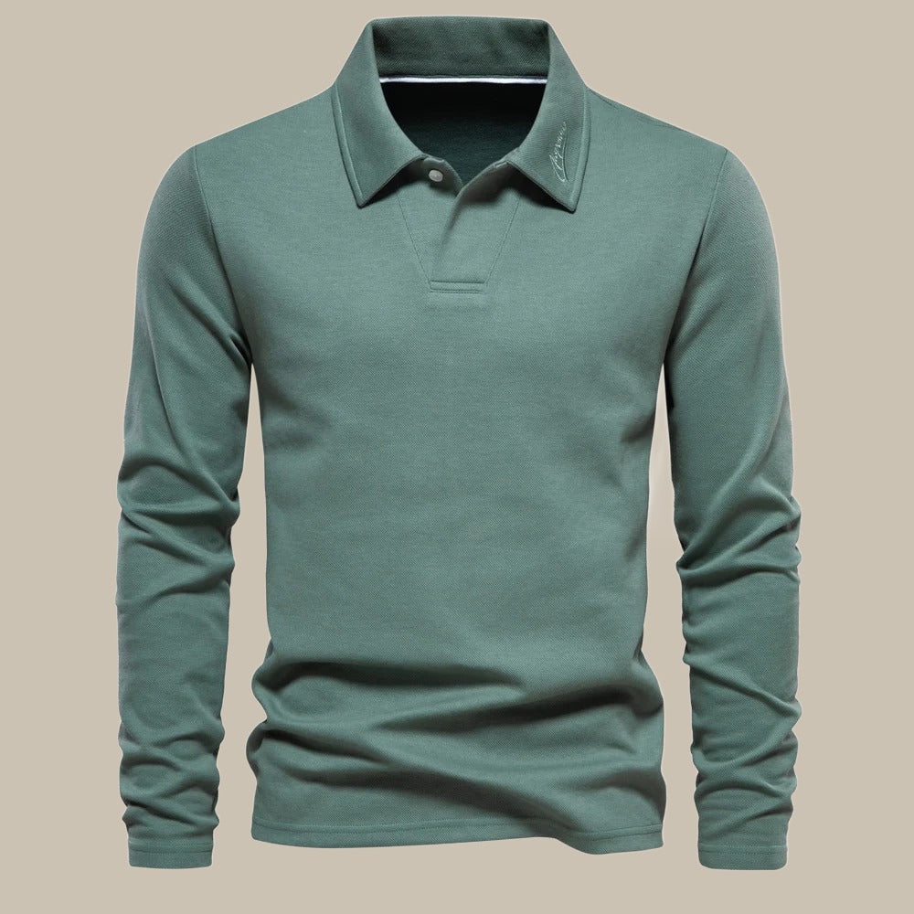Men's long sleeve polo shirt - timeless and versatile addition to your wardrobe