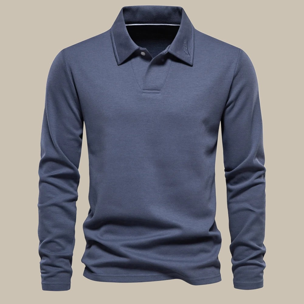 Men's long sleeve polo shirt - timeless and versatile addition to your wardrobe
