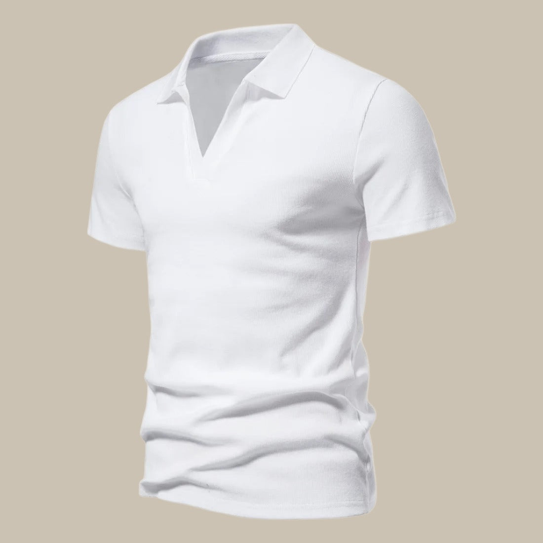Men's v-neck polo shirt - versatile short sleeve casual attire for everyday wear