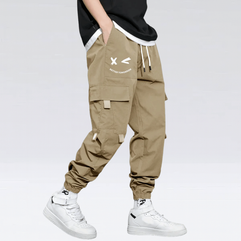 Men’s Cargo Trousers with Drawstring - Versatile Utility Wear