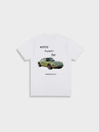 Unique graphic t-shirt - need money for porsche 911